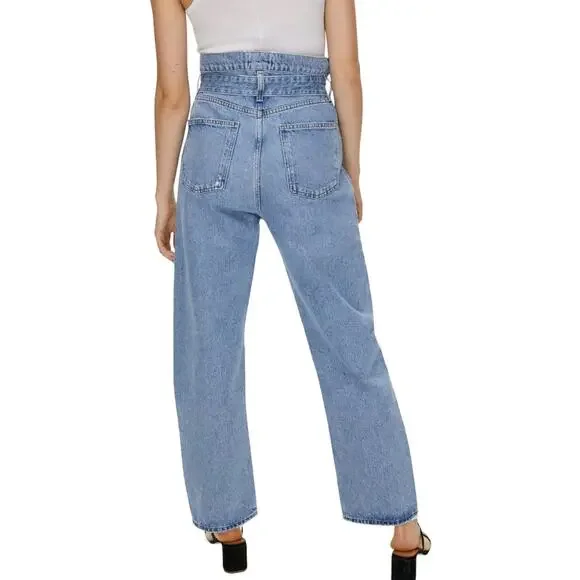 Agolde Reworked 90's Jeans Cinched High Rise Straight 29 New Revival Denim NWT Straight Leg
